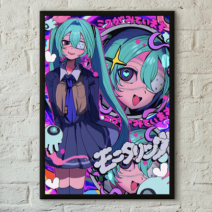 1PC Virtual Idol H-Hatsunes MikU Poster Poster Paper Print Home Living Room Bedroom Entrance Bar Cafe Art Painting Decoration