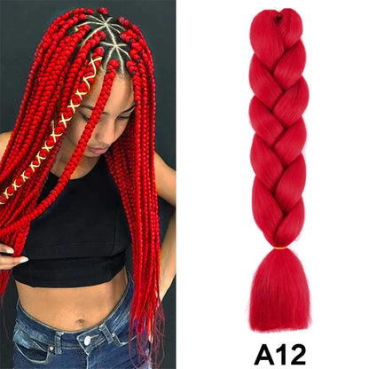 Jumbo Braiding Hair Synthetic Crochet Braids Hair Knotless Braids For Box Braids Senegales Tribal Braids Yaki Hair Extensions