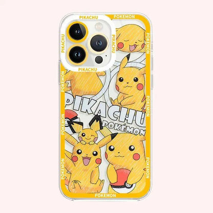 Anime Pokemon Charizard Pikachu Phone Case for IPhone 15 Pro Max 11 12 13 14 Pro Max 14 7 8 Plus XR X XS SE 2 3 Soft Clear Cover