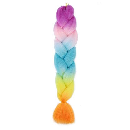 AZQUEEN 24 Inch Jumbo Braids Extensions Synthetic Braiding Hair Afro Ombre Color kanekalon Hair for Children Braid