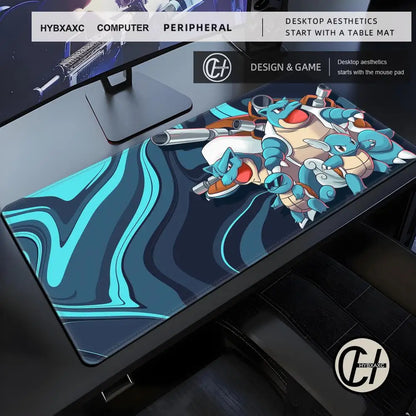 Anime Pokemon Mouse Pad Gengar Greninja Mewtwo Charizard Eevee XXL Mousepad Computer Keyboard Pad Manga Accessories Desk Mat