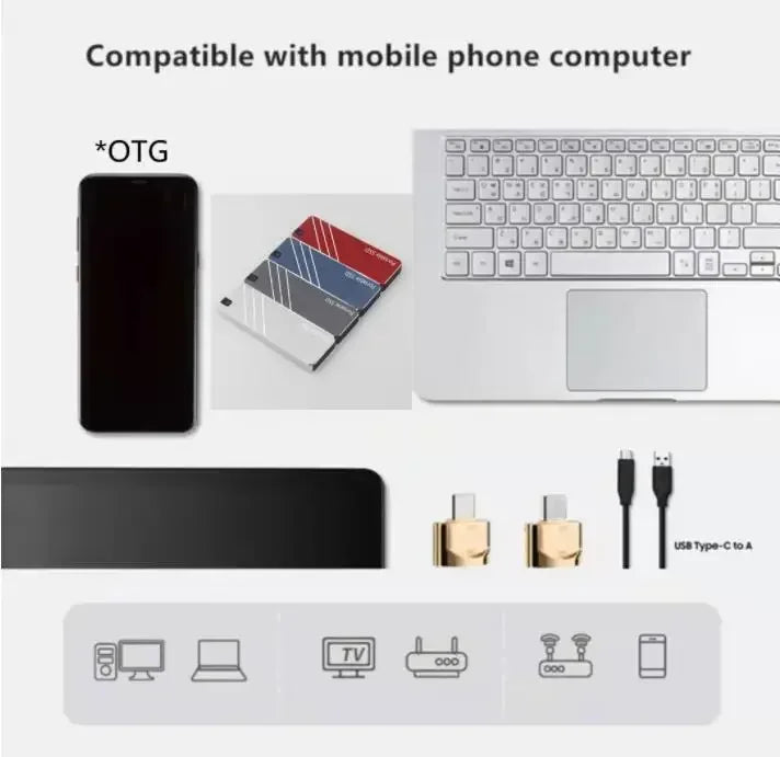 External Portable SSD Type-C/USB3.1 External Mobile Solid State Drive High Speed 2TB 4TB 8TB 16TB Hard Drive Laptop Hard Drive