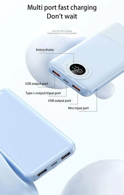 Power Bank Super Fast Charging 120W 200000mAh Ultralarge Capacity Mobile Power External Battery For Samsung Iphone Huawei