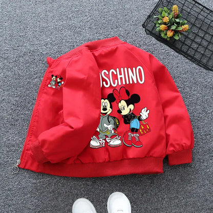 New Spring Baby Boys Girls Jacket Fashion Cartoon Print Outerwear for Kids Clothes Children Windbreaker Coat