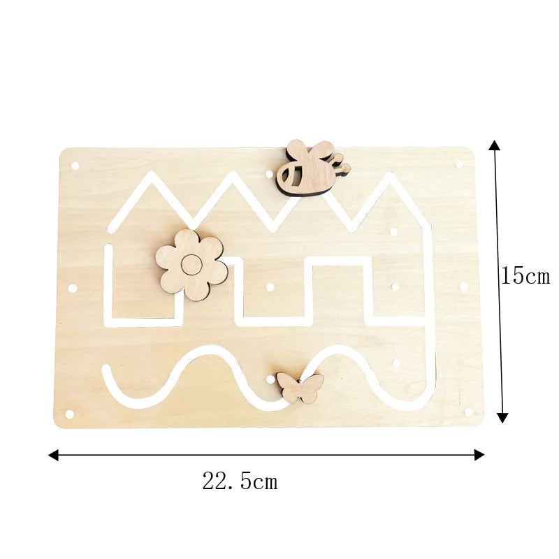 Tablero de actividades para niños, accesorios Diy, juguetes de educación temprana Montessori, Material de tablero de actividades, juego de madera para enseñanza de 2 a 6 años