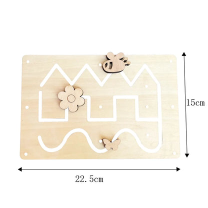 Busy Board Diy Accessories Montessori Early Education Toys Kids Activity Busyboard Material Teaching  Wooden Game 2-6 Years Old