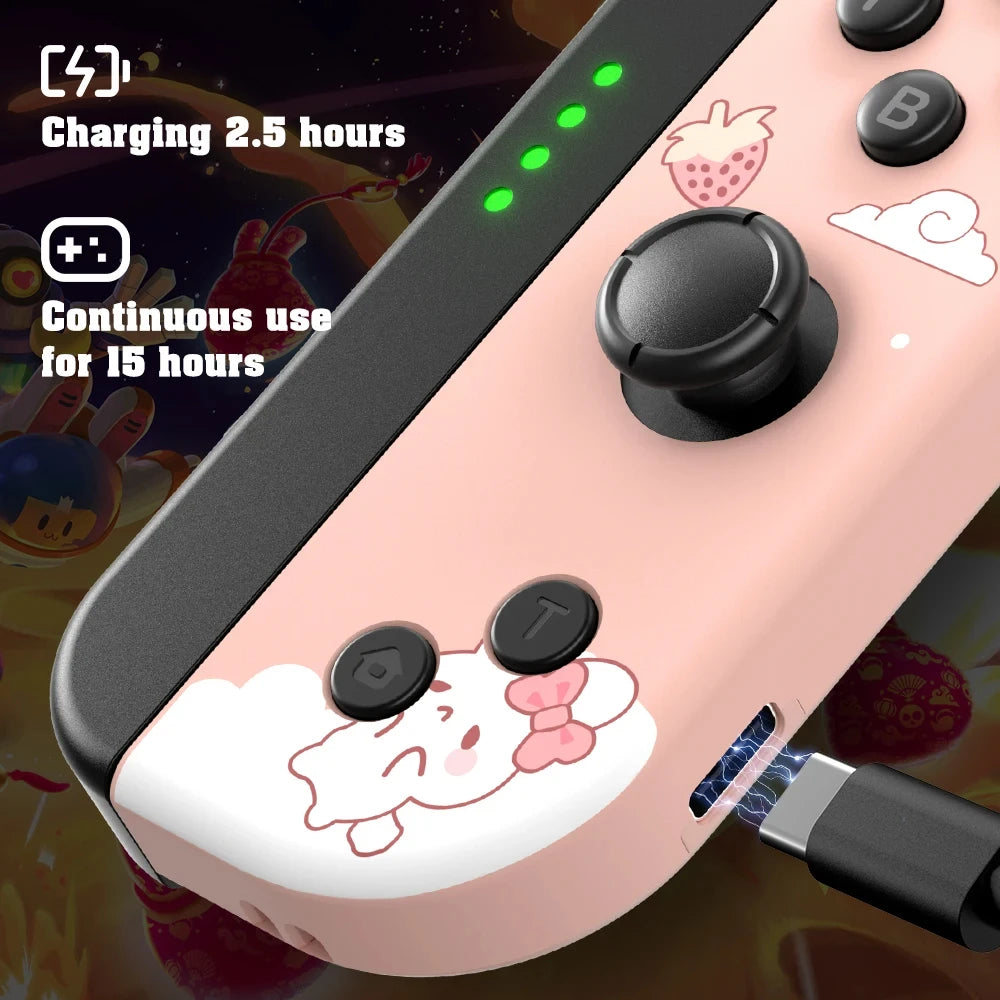 Joycon 适用于任天堂 Switch 游戏手柄 适用于 iOS/安卓蓝牙手机游戏 PC 控制器游戏手柄唤醒操纵杆 6 轴控制台