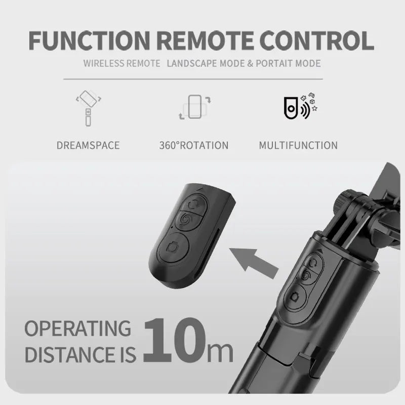 Gimbal Stabilizer Selfie Stick Tripod with Fill Light  Wireless Bluetooth for HUAWEI Xiaomi IPhone 13 Cell Phone Smartphone