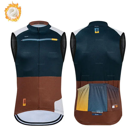 Winter Thermal Fleece Cycling Vest New Raudax Team Winter Sleeveless Cycling Vest MTB Road Bike Cycling Tops Warm Cycling Jacket