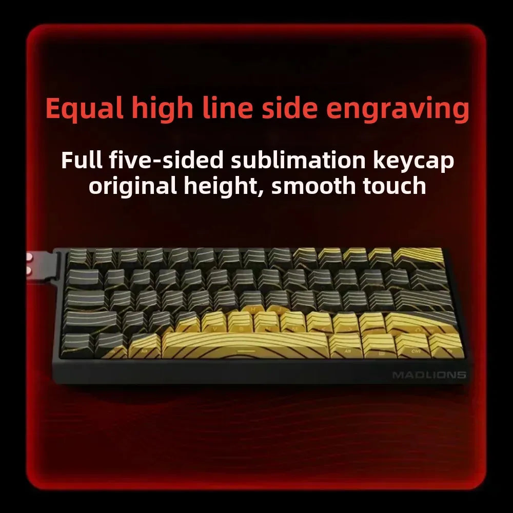 MADLIONS MAD 60/68HE Gaming Magnetic Switch Keyboard 61/68 Key Web Drive 8K Wired Custom Return RT Adjustable Keystroke Hot Swap