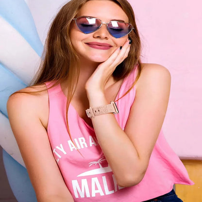 Silicone Bracelet For Mickey Engraved Floral Band For Apple Watch 41mm 40mm 38mm Cute iWatch Series 9/8/7/6/5/4/3/2/SE