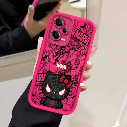 Marvel Spider Man Cat Phone Case For Xiaomi Redmi Note 13 12 11 Pro Plus 12S 11S 10S 10 9 9S 8 12C 13C Soft Silicone Matte Cover