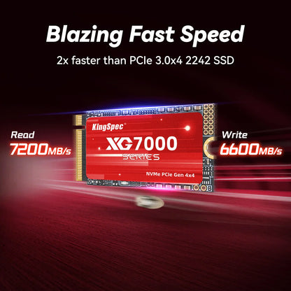 KingSpec 7400 MB/s M.2 SSD NVMe M.2 2242 4TB 2TB 1TB disco duro interno de estado sólido M2 PCIe 4,0x4 SSD para PS5 Laptop PC