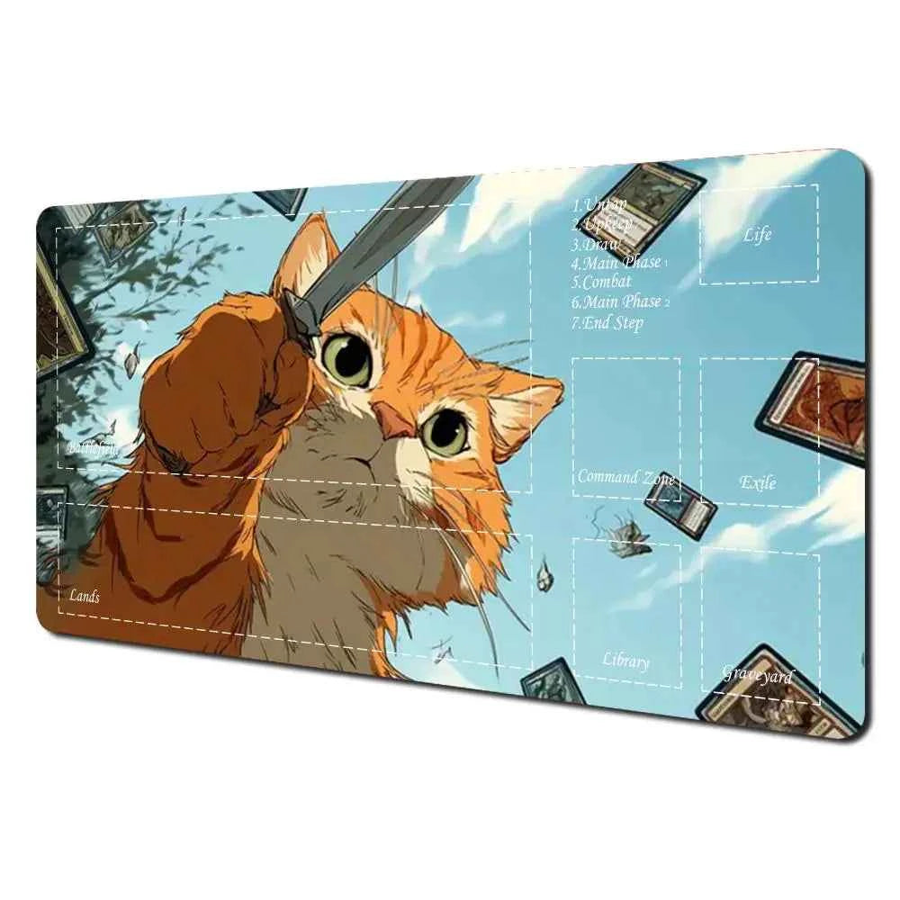 Cut cat Mouse Pad The Magic Gathering Playmat Mousepad for MTG TCG Office Desk Mat for Work Game Mini PC Laptop Cute Rug Carpet