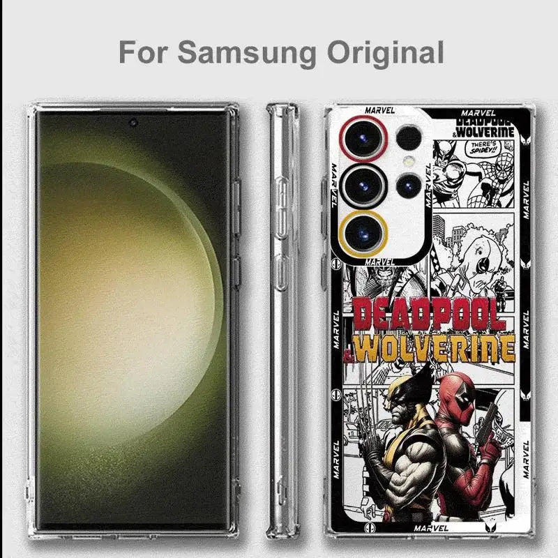 Deadpooll And Wolverinee Clear Phone Case for Samsung Galaxy S24 Ultra S23 S22 S21 10 Plus S20 FE Note 20Ultra Cover