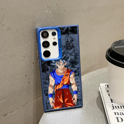 Anime Vegeta Goku case for Samsung Galaxy S24 S23 S22 S21 S20 Note 20 Ultra Plus FE 5G Colorful Silver Cover Phone Case