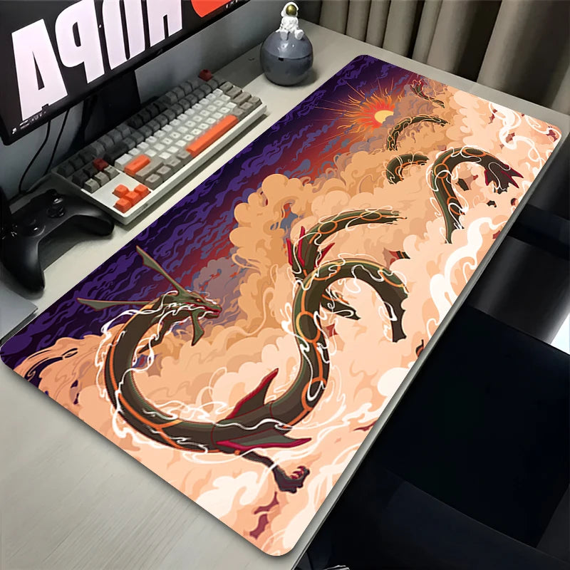 Anime Mouse Pad HD Printing Blastoise Charizard Fearow Computer Gaming Desk Accessories Edge Rubber P-pokemo Keyboard Playmat