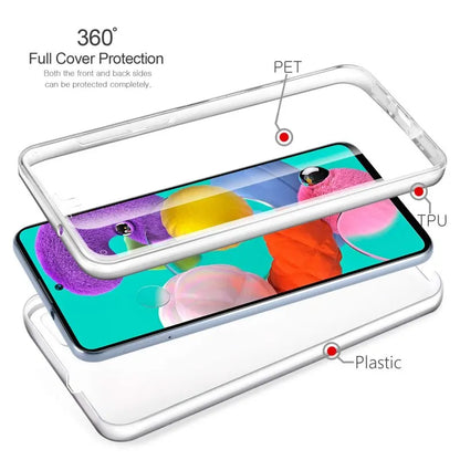 Double Silicone Case for Samsung Galaxy A54 A73 S20 FE S24 Ultra S23 Plus A13 A52 A72 A14 A53 A33 A34 360 Full Protection Cover