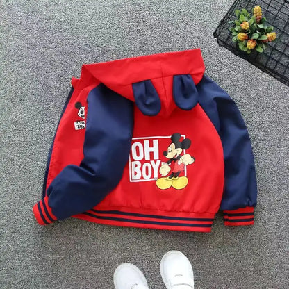 New Spring Baby Boys Girls Jacket Fashion Cartoon Print Outerwear for Kids Clothes Children Windbreaker Coat