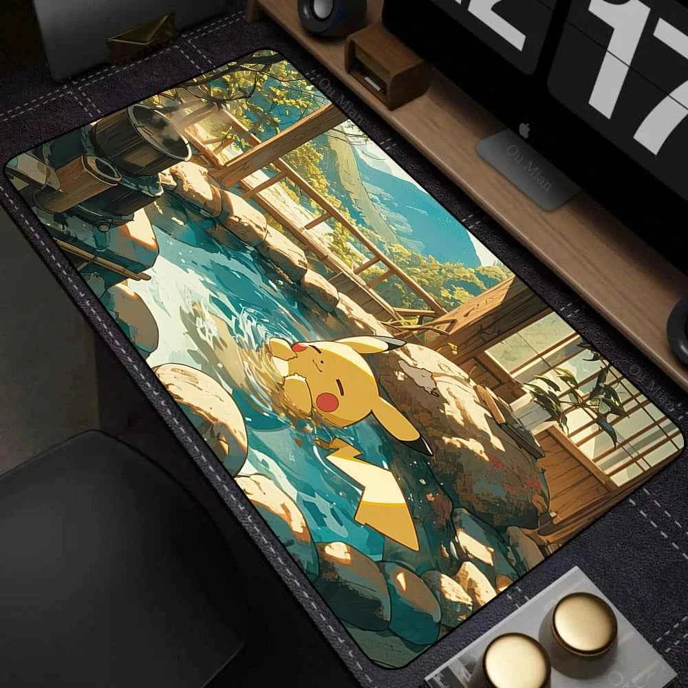 Anime Pokemon Desk Mat Mousepad - Gaming Mouse Pad for Computer Desks Office Accessories Keyboard Gaming Fan Art