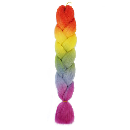 AZQUEEN 24 Inch Jumbo Braids Extensions Synthetic Braiding Hair Afro Ombre Color kanekalon Hair for Children Braid