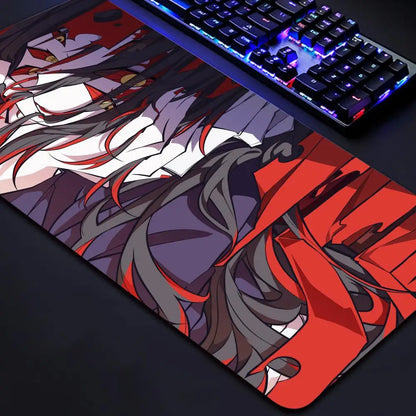 Anime Kawaii Demon Slayer Kokushibo Game Large Mouse Pad PC Accessories Anti Slip Keyboard Rubber Mousepad Office Soft Table Mat
