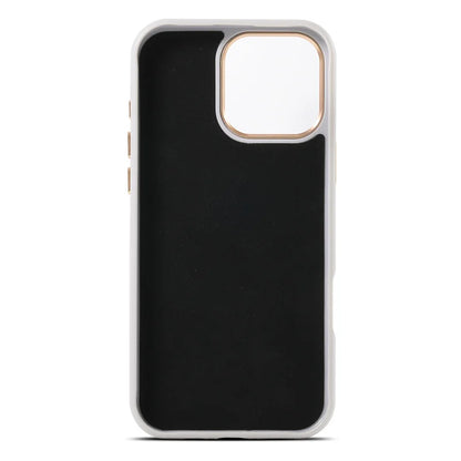 Black geometric patterned phone case on a white background