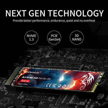 Unidad de estado sólido interna para ordenador portátil y de escritorio M2 SSD NVMe 256GB 512GB 1TB 128GB M.2 NMVe 2280 PCIe 3,0