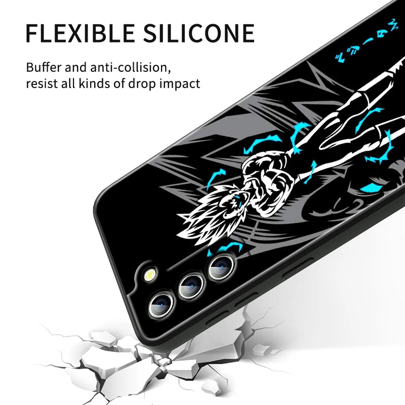 Anime cases For Samsung Galaxy S24 S23 S22 S21 S20 FE S10 S10E Plus Ultra Pro Lite 5G Black Phone Case
