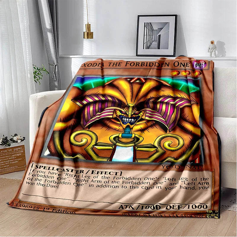 3D Monster Gold Card Cartoon  Yu-Gi-Oh Anime Dack Magician Game Soft Flannel Blanket