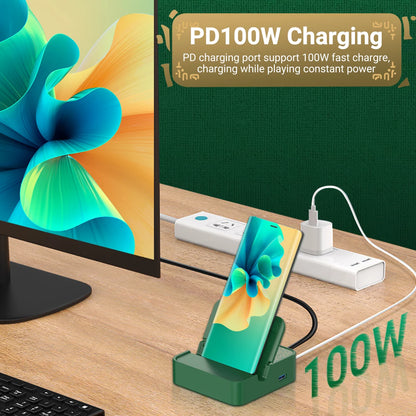 Gopala 6-in-1 Nintendo Switch Dock with HDMI 1.4 100Mbps Ethernet USB2.0 USB 3.0 100W PD for Nintendo Switch OLED TV Docking