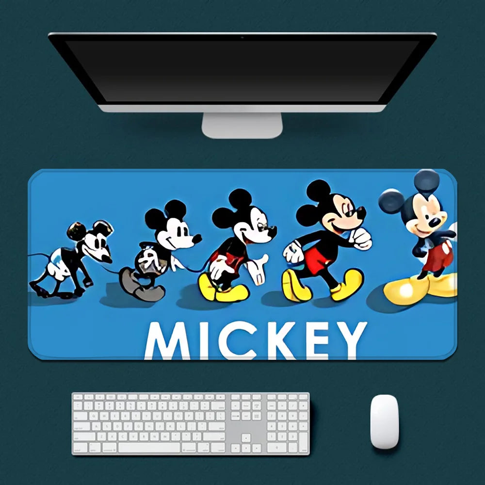 Cute Anime Mickey Minnie Mousepad HD Printing Computer Gamers Locking Edge Non-slip Mouse Pad XXL90x40cm Keyboard PC Desk Pad