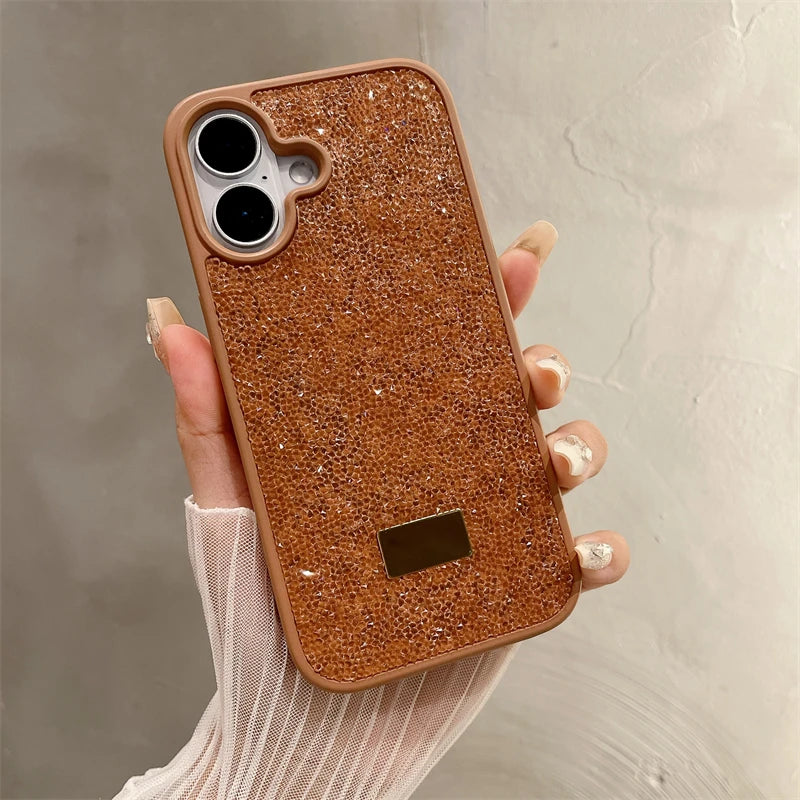 Luxury Shiny Diamond Phone Case For iPhone 16 15 14 Pro Max Plus 16SE 13 12 11 Fashion Star Diamond Soft Rubber Protective Cover
