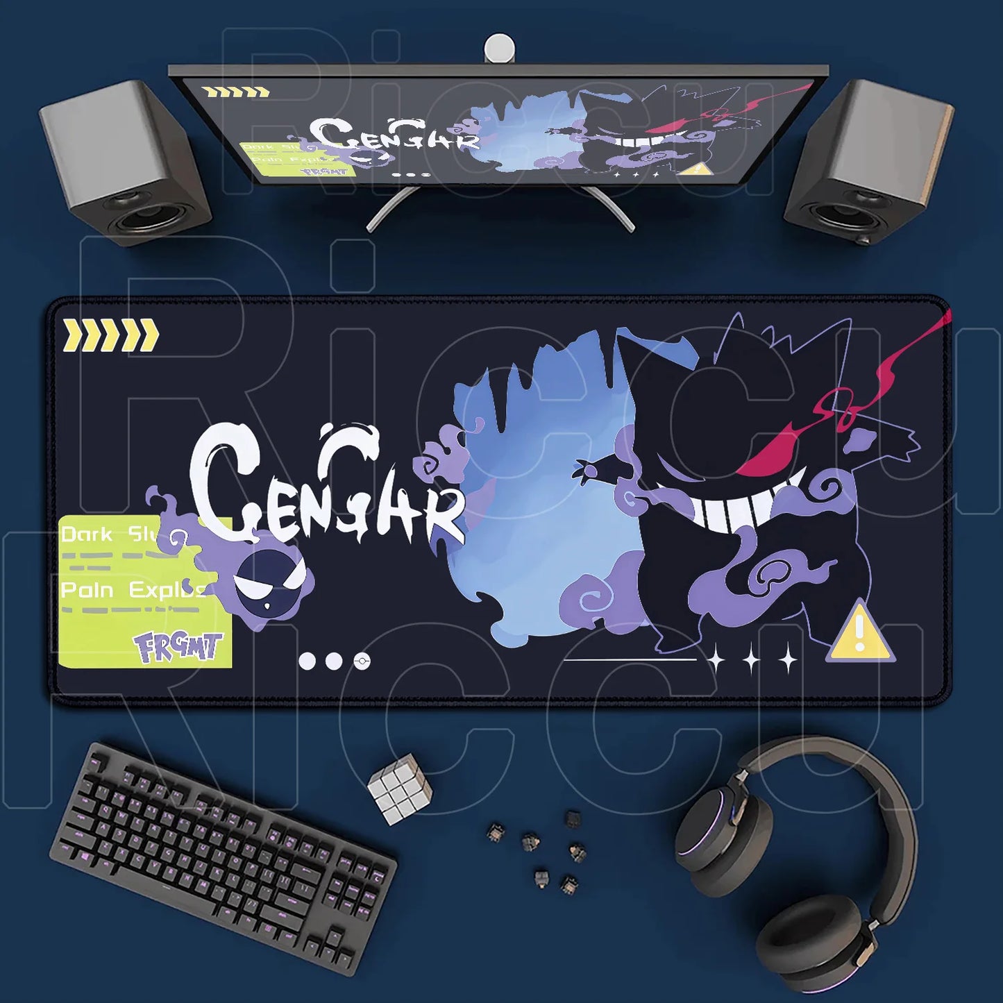 2026 New P-pokemon Gengar Wallpaper Cool Mouse Pad Gaming Large Anime Desk Keyboard Mats Non-slip Rubber Speed E-sports Mousepad