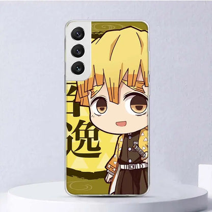 Demon😈Slayer Cute Anime Soft Case For Samsung Galaxy S24 S23 S22 Plus Phone Cover