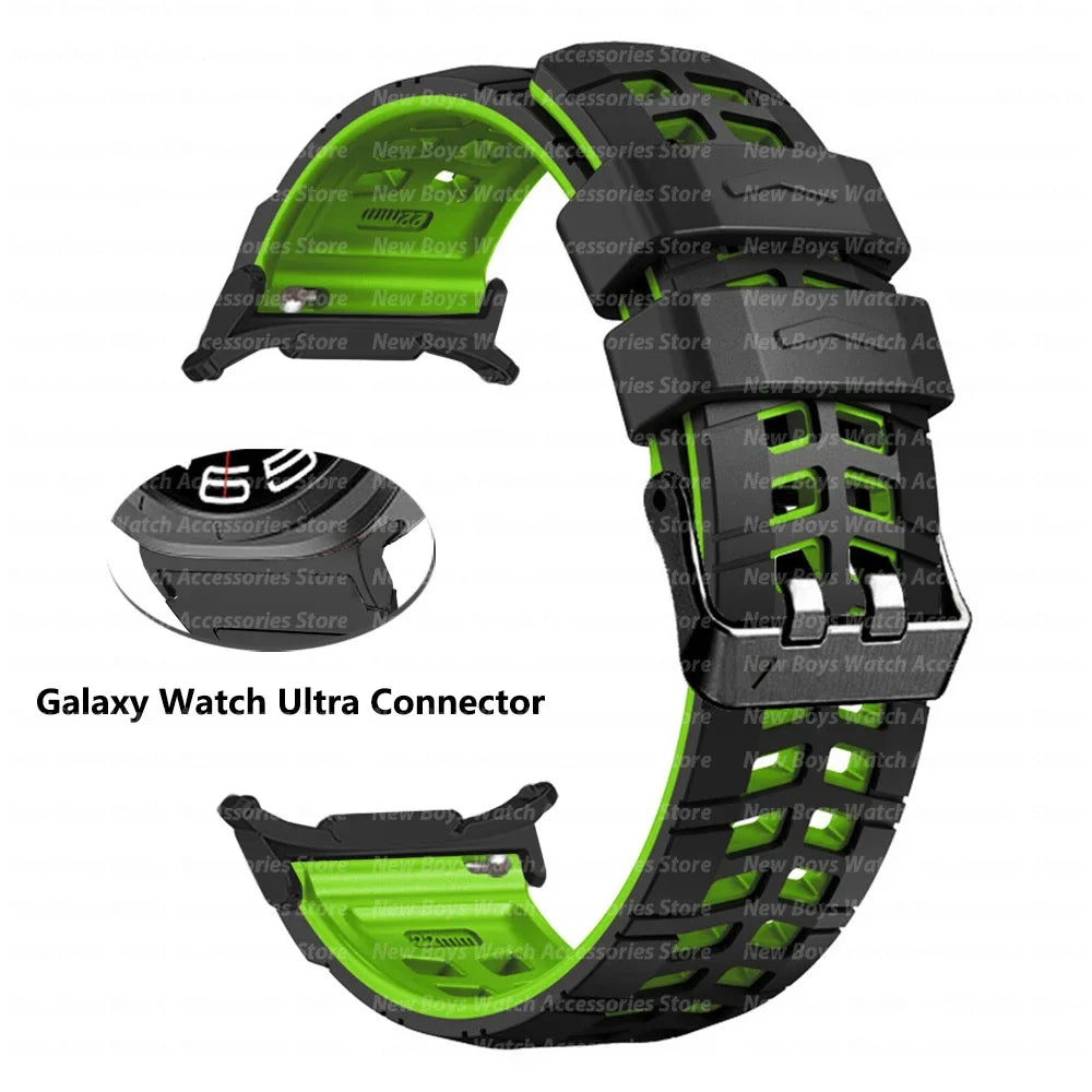 Silicone Band for Samsung Galaxy Watch Ultra 47mm Galaxy ULTRA 47MM No Gaps Quick Fit Sport Bracelet Curved End ultra 47 Strap