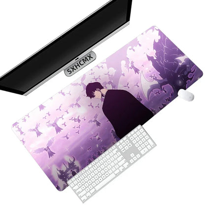 Gaming Mouse Pad Anime Solo Leveling Large Desk Mat XXL Computer Accessories Mousepad 900x400 Stitch Edge Rubber Keyboard Mat