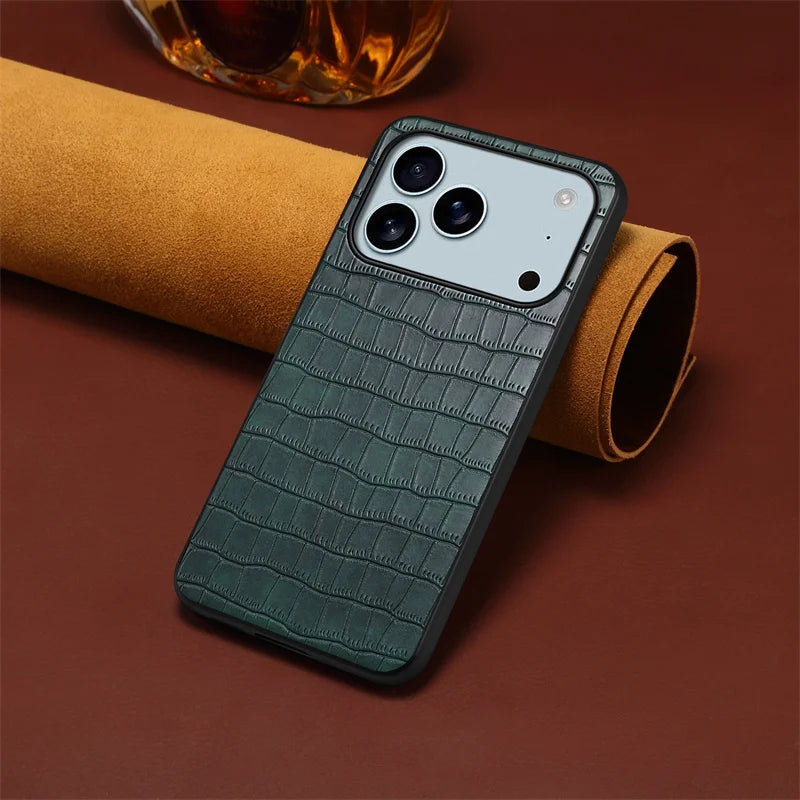For iPhone 17 Air 17Pro Max Luxury PU Leather Phone Back Case Cover for iPhone 17 17Air 17 Pro Max Shockproof Bumper Coque