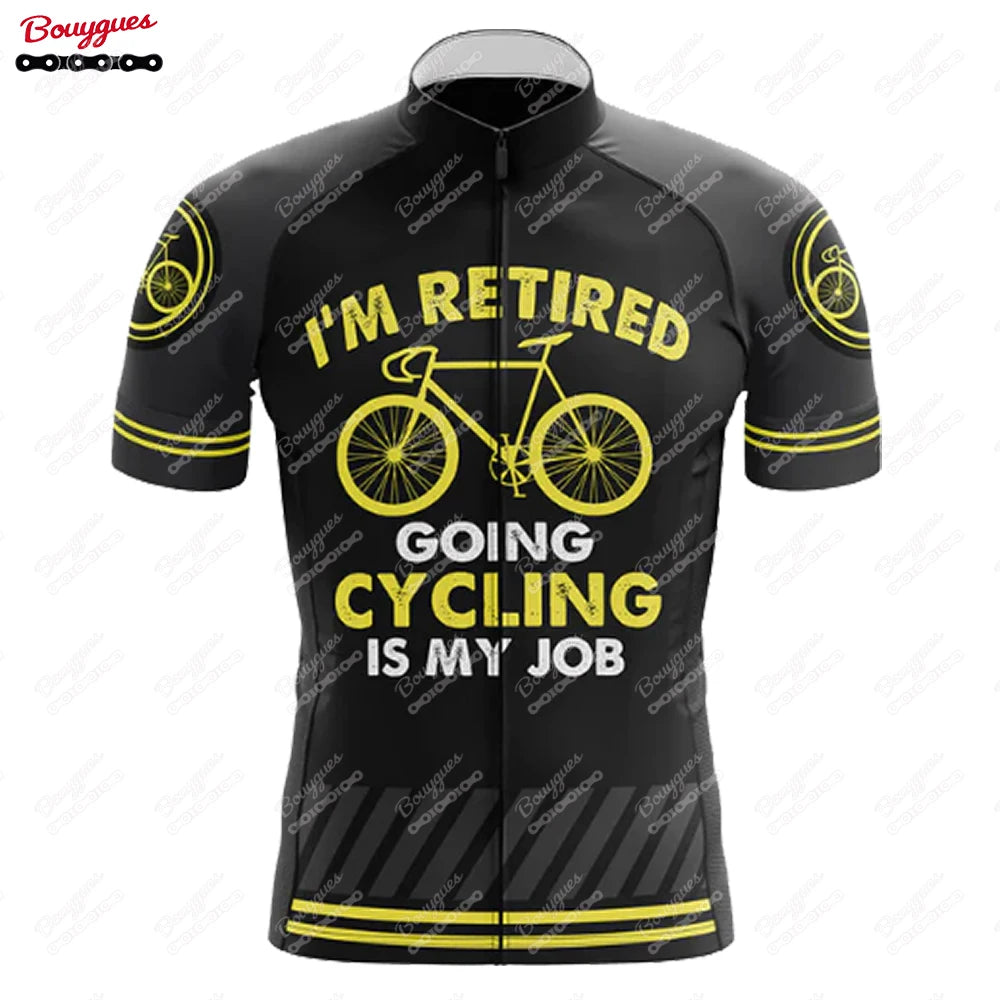 Men’s Short Sleeve Reflective MTB Cycling Jersey - Perfect for Retirement Plan enthusiasts, this Pro Team Downhill Mountain Bicycle Clothing is ideal for Summer rides