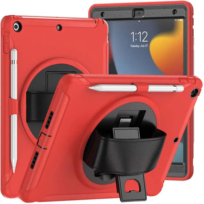 360 Degree Rotate Stand Case For iPad 9 8 7 7th 8th 9th Generation 10.2 inch Drop Resistance Cover with Pencil Holder Hand Strap