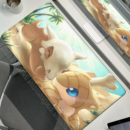 Kawaii Cubone Large Mouse Pad Gamer XXL Pc Keyboard Mouse Mat Tapis Souris Gaming HD P-Pokemons Rubber Mousepad Desk Accessories