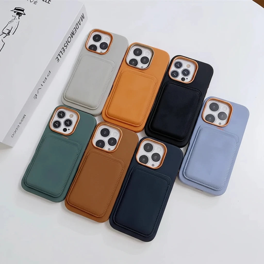 Magnetic Detachable PU Leather 2-in-1 Card Holder Shockproof Phone Case for iPhone 13/14/15/16 Pro Max Plus with Magsafe