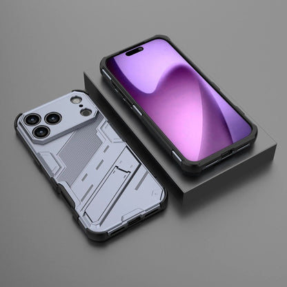 New Solid Armor Cyber Shockproof Phone Case For iPhone 17 Pro Max 17 AIR With Stand Holder Cover Protective Shell