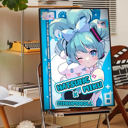 H-HATSUNE M-MIKU Poster Self-adhesive Art Poster Whitepaper Prints Posters Artwork Home Decor