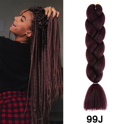 Jumbo Braiding Hair Synthetic Crochet Braids Hair Knotless Braids For Box Braids Senegales Tribal Braids Yaki Hair Extensions