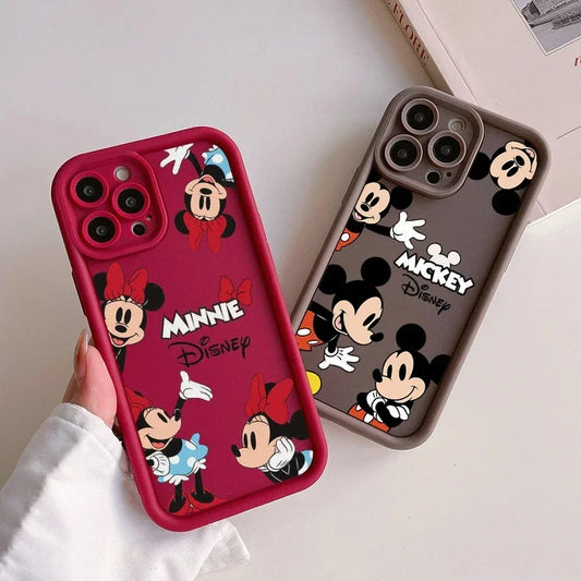 Cartoon Characters Mickeyyy Cute Silicone Phone Case For iPhone 14 12 13 11 15 Pro Max XR XS X 7 8 Plus Shockproof Back Cover