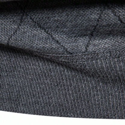 New Fashion Mens Knit Sweater American Half Zip Fleeced Knitwear Men's Stand Collar Casual Sweaters Pullovers