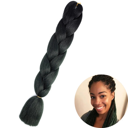 AZQUEEN 24 Inches Jumbo Braiding Hair Synthetic Hair Extensions Afro Ombre Crochet Braid Hair Wholesale For Women