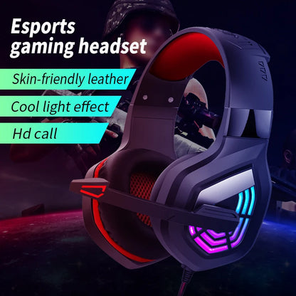 G7 Gaming Headset With Noise-cancelling Microphone Surround Sound 3.5mm Wired LED Lights Gaming Headset For Gamers PC Laptop