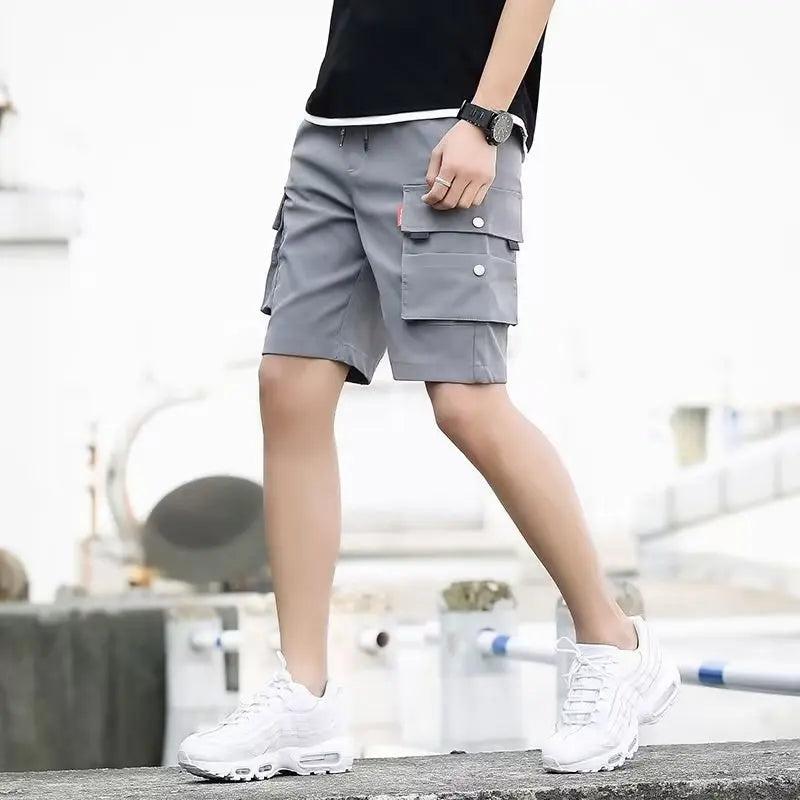 Summer Casual Shorts Men's fashion Instagram burst loose casual trend wearing casual pants in Korea version of the pants